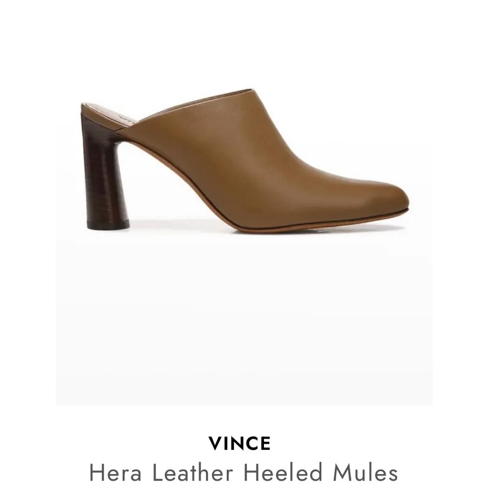 Vince Hera Calfskin Heeled Mules